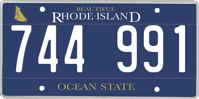 RI license plate 744991
