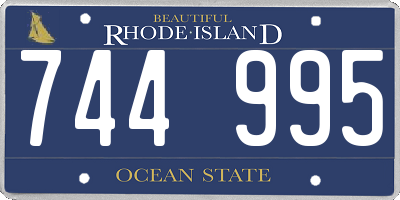 RI license plate 744995