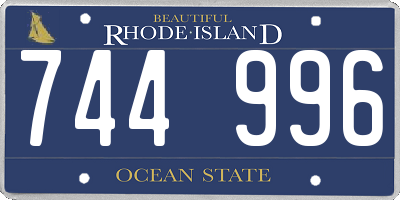 RI license plate 744996