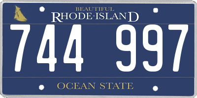 RI license plate 744997