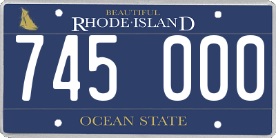 RI license plate 745000