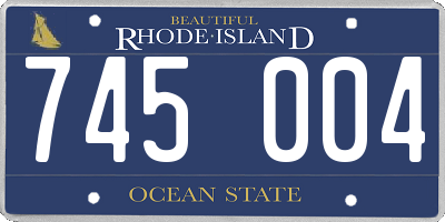 RI license plate 745004