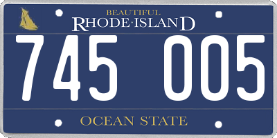 RI license plate 745005