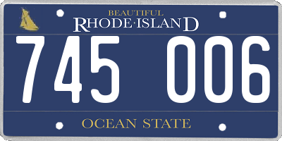 RI license plate 745006