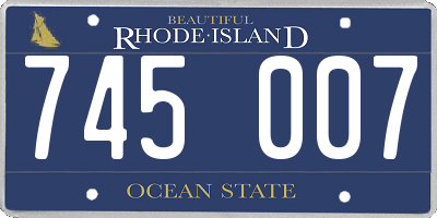 RI license plate 745007