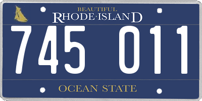 RI license plate 745011