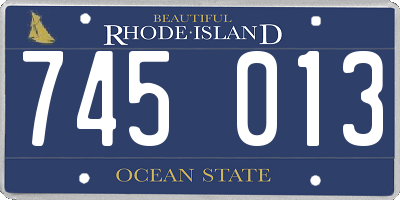 RI license plate 745013