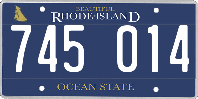 RI license plate 745014