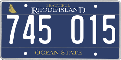 RI license plate 745015