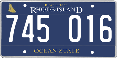 RI license plate 745016