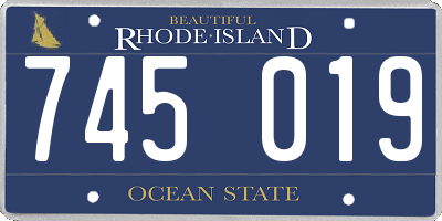 RI license plate 745019