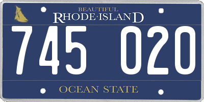 RI license plate 745020