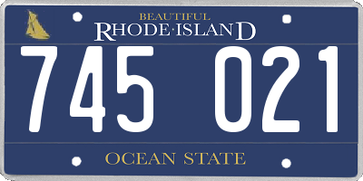 RI license plate 745021