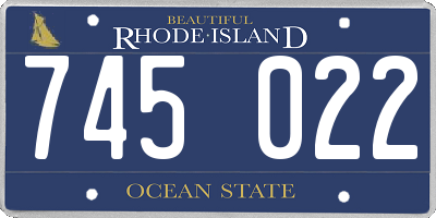 RI license plate 745022