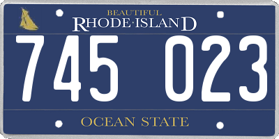 RI license plate 745023