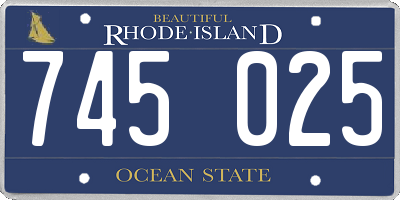 RI license plate 745025