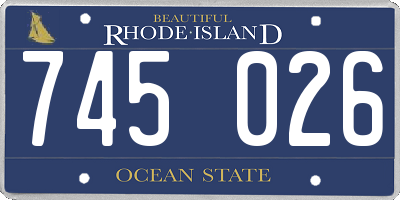 RI license plate 745026