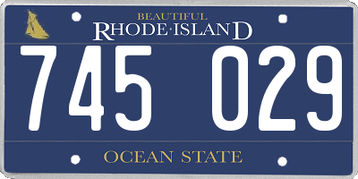 RI license plate 745029