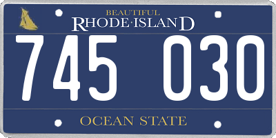 RI license plate 745030