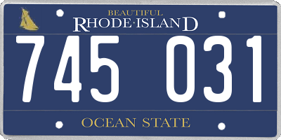 RI license plate 745031