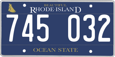 RI license plate 745032
