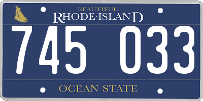 RI license plate 745033
