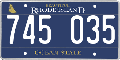 RI license plate 745035