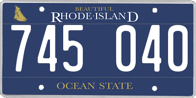 RI license plate 745040