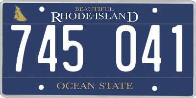RI license plate 745041