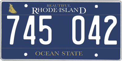 RI license plate 745042