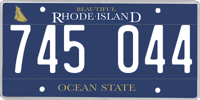 RI license plate 745044