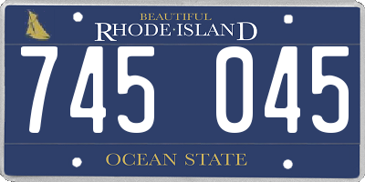 RI license plate 745045