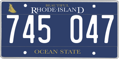 RI license plate 745047