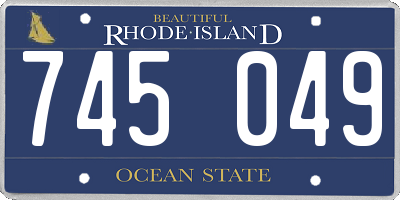 RI license plate 745049
