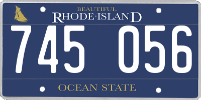 RI license plate 745056