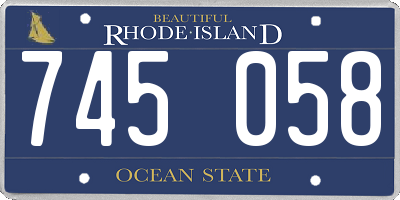 RI license plate 745058