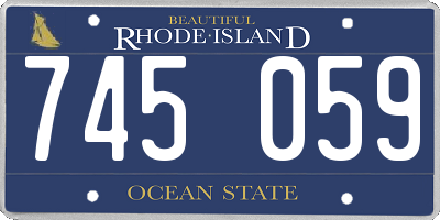 RI license plate 745059