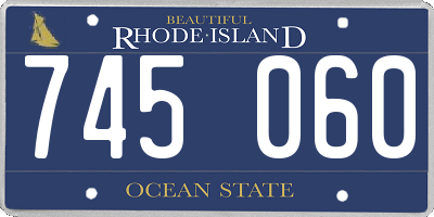 RI license plate 745060