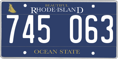RI license plate 745063