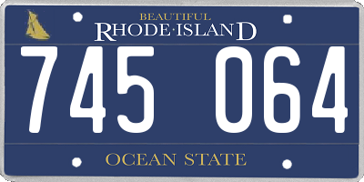 RI license plate 745064