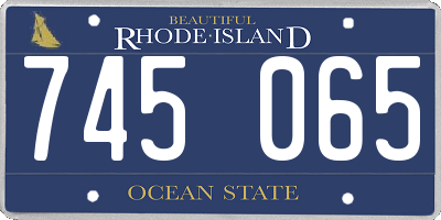 RI license plate 745065