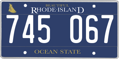 RI license plate 745067