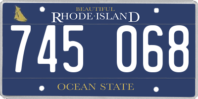 RI license plate 745068
