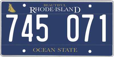 RI license plate 745071