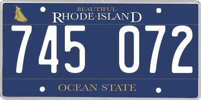 RI license plate 745072