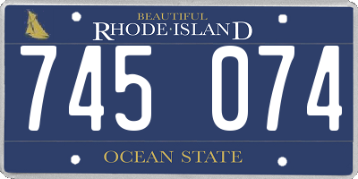 RI license plate 745074