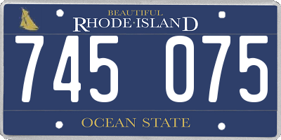 RI license plate 745075