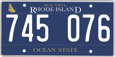 RI license plate 745076