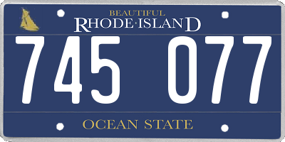 RI license plate 745077