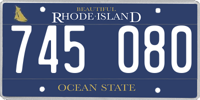 RI license plate 745080